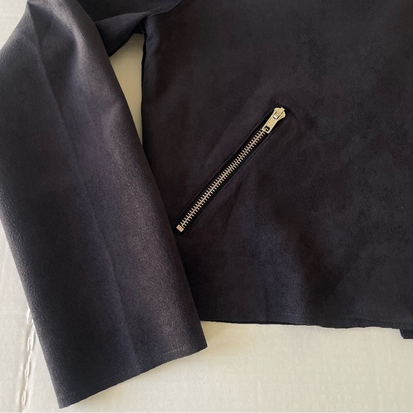 HYFVE Black Suede Moto Jacket with Silver Zippers Bikecore Wismsygoth - Picture 13 of 13